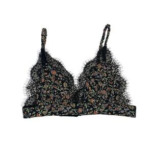 Anthropologie Floral Lace Bralette - Multicolor